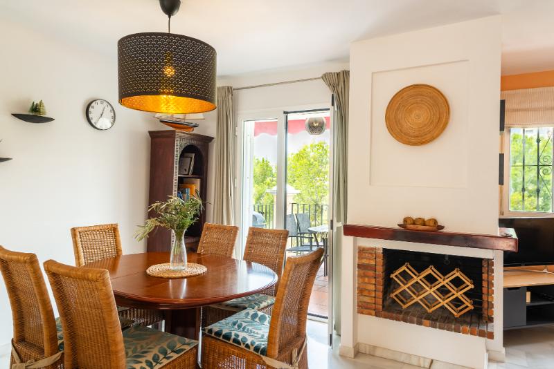 Dining area with balcony access