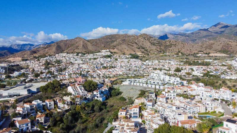 Drone view over Nerja